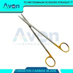 2PK – Premium TC Metzenbaum Scissors, Gold – German Steel, Sharp Cut Shears