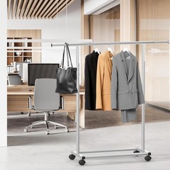 Stylish Rolling Clothing Rack – Adjustable Width from 30″ to 47″, Holds 100 lbs