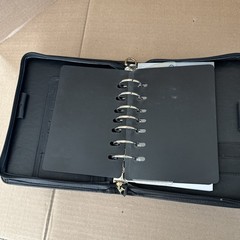 VTG Franklin Covey Genuine Leather Zipper Binder, Dark Green 10.5”x8”x2” (SC470)