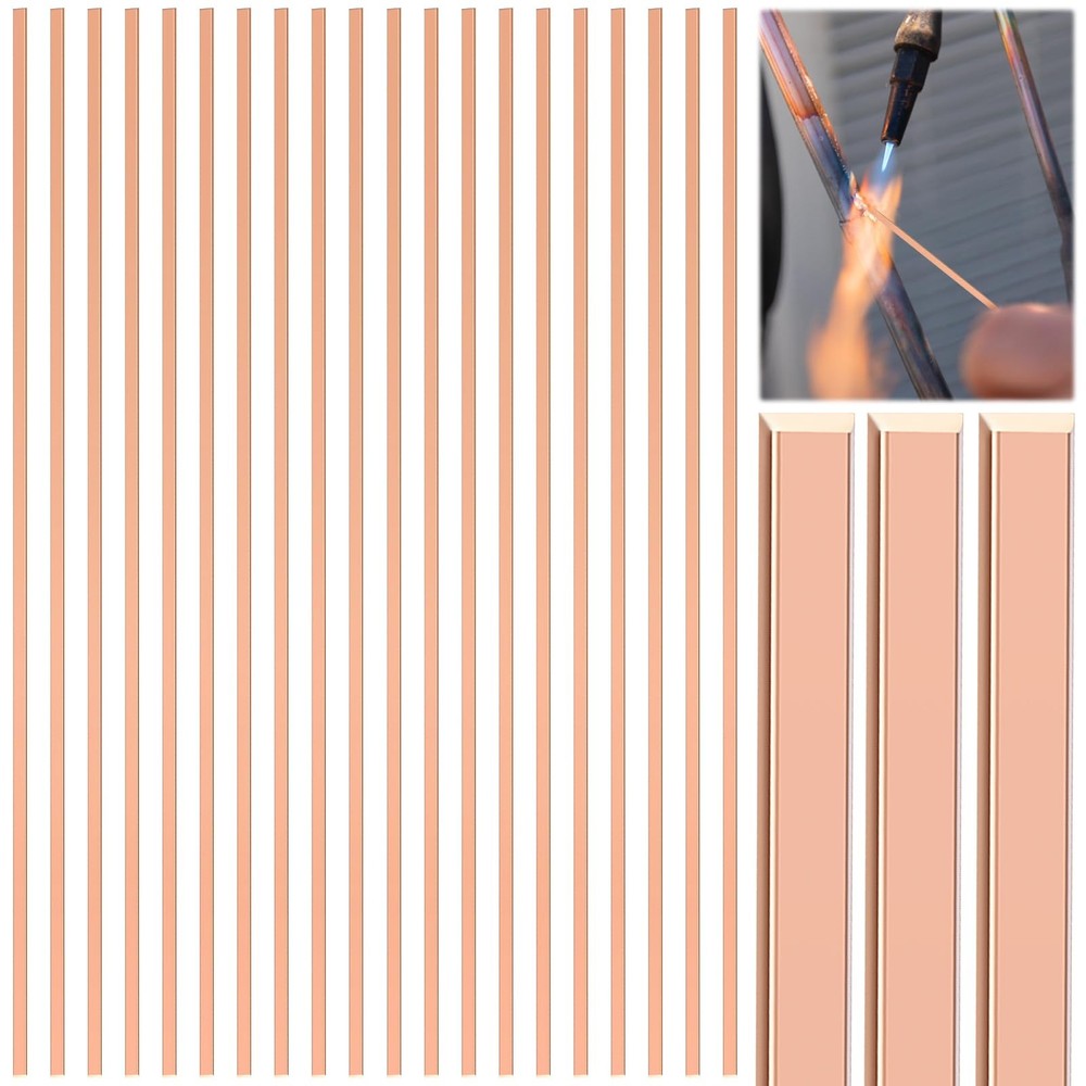 20 Pcs 15% Silver Brazing Rods AWS BCuP-5 Solder Phosphor Copper 20PCS