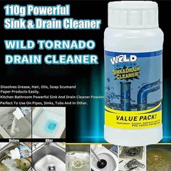 2 Pcs Sink and Drain Cleaner Wild Tornado Pipe Dredge Drain Cleaner Exp. 06/2028
