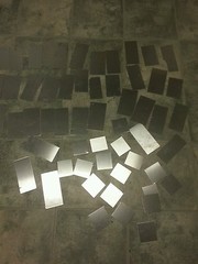 Stainless steel scraps 24 gage Plate random sizes 2 ” to 5 ” TEN PIECE LOT