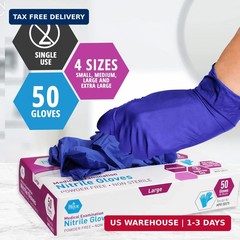 MED PRIDE Nitrile Medical Exam Gloves – Disposable Powder & Latex-Free Surgical