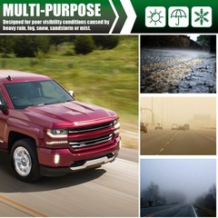 Bright LED Fog Lights Bumper Lamps+Switch For 2016-2018 Chevy Silverado 1500