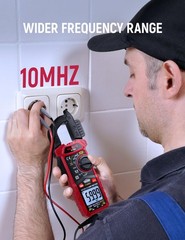 Digital Clamp Meter D-Shaped Jaw 4000 Counts AC/DC Current & Voltage NCV