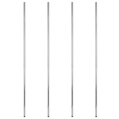 (4-Pack) Chrome Shelving Post Metal Wire 74″ with Adjustable Footing (Post Only)