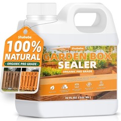 Garden Box Sealer 32OZ/946ML, Non-Toxic & Plant-Based Waterproofing Wood Sealer