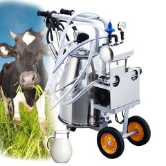 6.6Gal/25L Milking Machine Electric,Portable Milker with Food-Grade Cups&Bucket