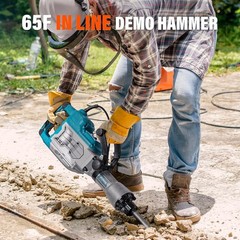1700W 30-Pound Demolition Jack Hammer with 1-3/16″ Hex, 14-Amp Corded Electric H