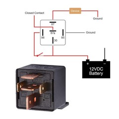 5 Packs Car Relay with Harness Truck Motor Heavy Duty 5-Pin 80A 12V On/Off No…