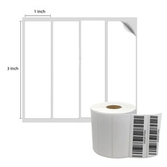 3″x1″ Direct Thermal Shipping Labels 1375/Roll Barcode FNSKU / UPC/ FBA Labels