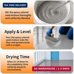 Epoxy Colored Sand Floor Paint, High-Gloss Self-Leveling Epoxy Coating for Inter