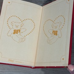 2 Vtg Nelson-Regency 1990s Fabric Covered Teddy Bear Lined Blank Journals NOS
