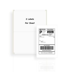 600 Half Sheet Premium Shipping Labels 8.5 x 5.5 Rounded Corner Self Adhesive
