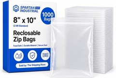 1000 Count 8×10 Clear Zip Bags – Resealable Lock Seal Zipper