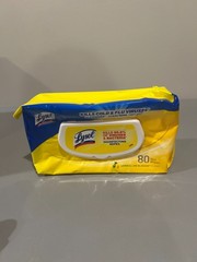 lot of (6) 80ct Packs Of Lysol Lemon & Lime Blossem Scent Disinfecting Wipes
