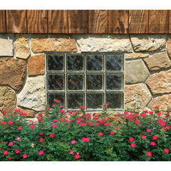 31 In. X 15.5 In. X 3.125 In. Frameless Wave Pattern Non-Vented Glass Block Wind