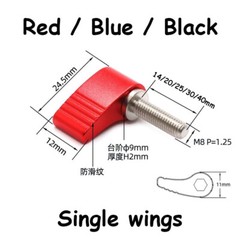 M8 Clamping Thumb Screw Wing Knob Hand Grip Bolt Aluminum Alloy & Stainless