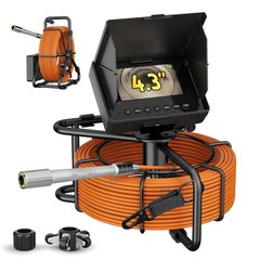 30M Sewer Pipe Inspection Camera, DVR Pipeline Industrial Endoscope 4.3″in IP68