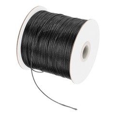 Black 0.5mm Waxed Cord 175 Yard Wax Bead Thread String for Jewelry Making *vv