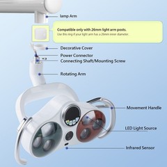 6LED Dental Oral Light Operating Lamp 20 Million HD Camera Video Recording
