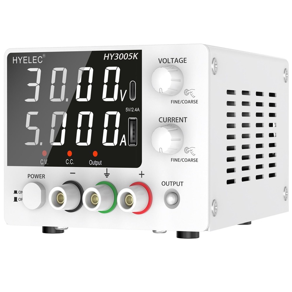 Variable DC Power Supply, 0-30V 0-5A, Bench Power Supply with Encoder Knob, 4…