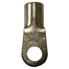 (25) Non-Insulated 6 Gauge 1/4″ Ring Terminal Uninsulated Wire Connector – USA
