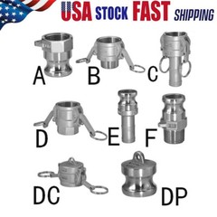 1/2″ 3/4″ 1″ BSP Camlock Fitting Hose Adapter Barb Quick Disconnect US