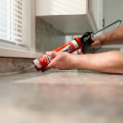 Duraguard 100% Waterproof Paintable Caulk 5.5 oz for Kitchen & Bath Repairs