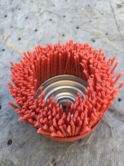3″ Nylon Infused Abrasive Bristle Cup Brush Wheel Wire 5/8-11 Angle Grinder