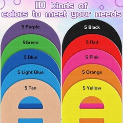 Nuanchu 50 Pieces Adhesive Patches Compatible with 4.3 x 3.5 Inch, Colorful