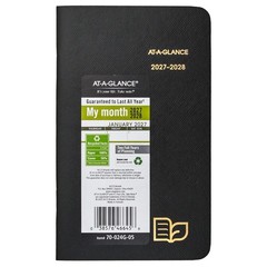 2026 & 2027 At-A-Glance 70-024G 2-Year Recycled Monthly Planner, 3-1/2 x 6-1/8″
