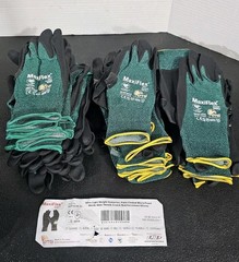 (24 PAIRS) MaxiFlex 34-8743 (size L) Cut Resistant Gloves. Size Large And 12 Med