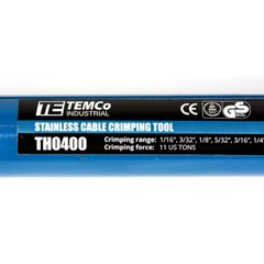 TEMCo Hydraulic Crimper TH0400 for Stainless Steel Cable Fittings 1/16″-1/4″