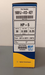 Agilent HP-5 GC Column, 19091J-413-KEY, 30m, 0.320mm dia, 0.25um film, 7” cage