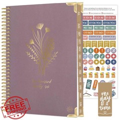 bloom daily planners Purple Linen 5.5×8.25 Academic Planner