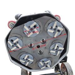 220V Concrete Floor Grinder Polishing Machine w/ 30L Dust Bucket 6 Grinding Head