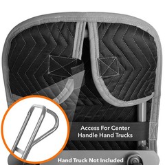 Heavy Duty Round Top Hand Truck Cover, Woven Cotton/Polyester, 50″ x 16″, Black