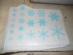 Lot of Heat Press Machine Transfers – Cat Christmas Snowflake 48 Total Transfers