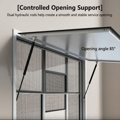 60×36″ Concession Stand Serving Window Food Truck Service Awning 4-Screen Window