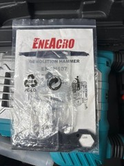 Eneacro 1700W SDS-Hex Demolition Hammer With Wheeled Carry Case & Accessories