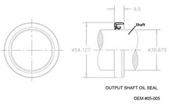 2 pcs Rotary Cutter Gearbox Oil Seals King Kutter 156005 & 156010 (002/005)