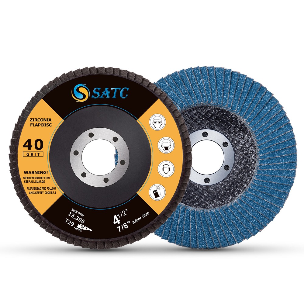 20PCS 4-1/2 Zirconia Flap Sanding Disc 40 Grit 4.5 Angle Grinder Grinding Wheels