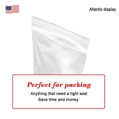 Clear Zip Seal Plastic Bags Jewelry Zipper Top Lock Reclosable Baggies 2ML