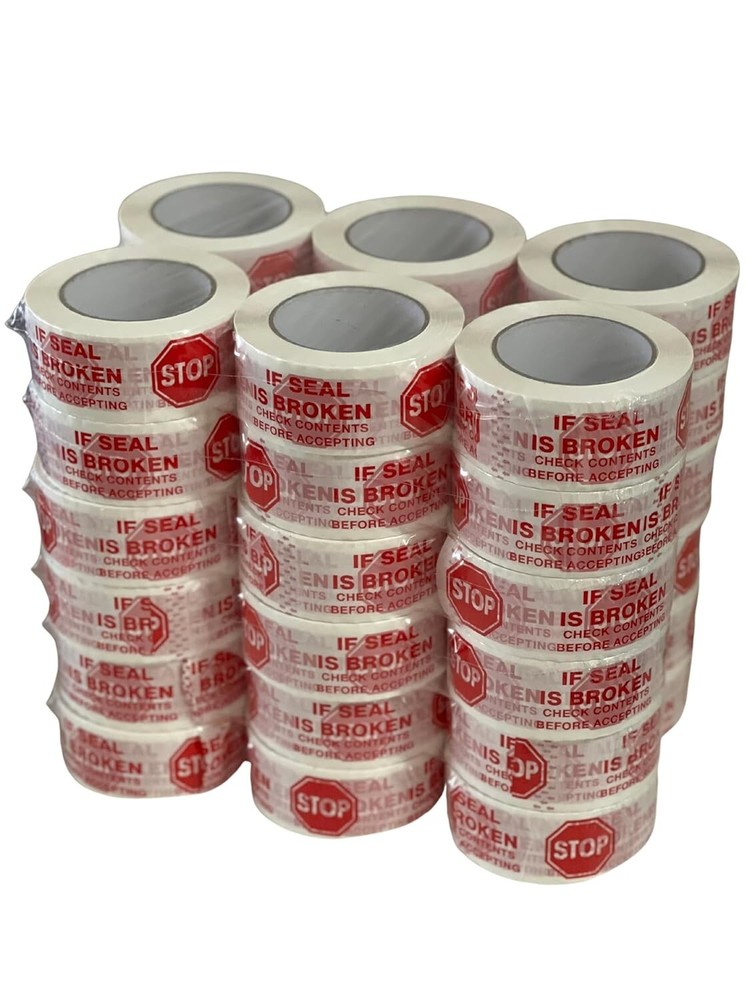 36 Rolls – Stop Sign tape 2″ x 110 Yards per Roll Warning Pre Printed Tape