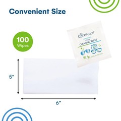 Care Touch Lens Wipes for Eyeglasses- 100 Count 100 (Pack of 1)