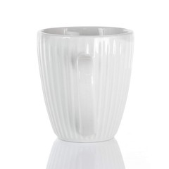 Elama Elle 12 Piece Round Porcelain Mug Set In White Round Glossy Porcelain