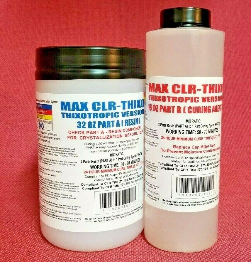 Epoxy Resin Clear Non-Sag-Less Runs & Drips Food Safe Coating, 3D Print Coating