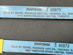NOS Sears Craftsman Hacksaw Blades 10×24 Teeth 9_65873, 8 Count, Made In Sweden