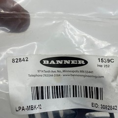 BANNER LPA-MBK-12 SIDE Mounting Bracket Kit 82842 1539C LPAMBK12 New